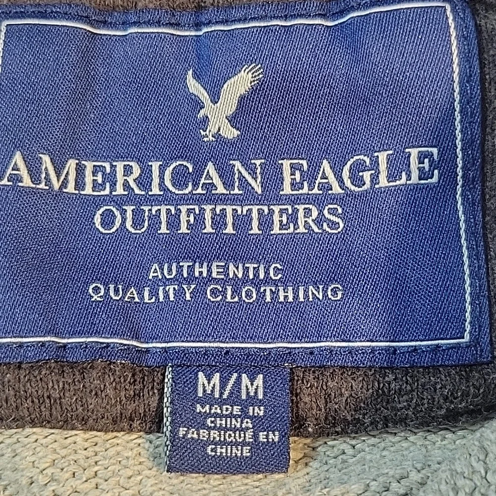 American Eagle Outfitters Gray and Cream Turtleneck‎ Sweater Medium